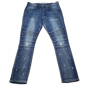 Men's Denim & Rivets Paint Splash Jeans Sz 40 NWT